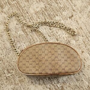Gucci Tan Monogram Chain Clutch
